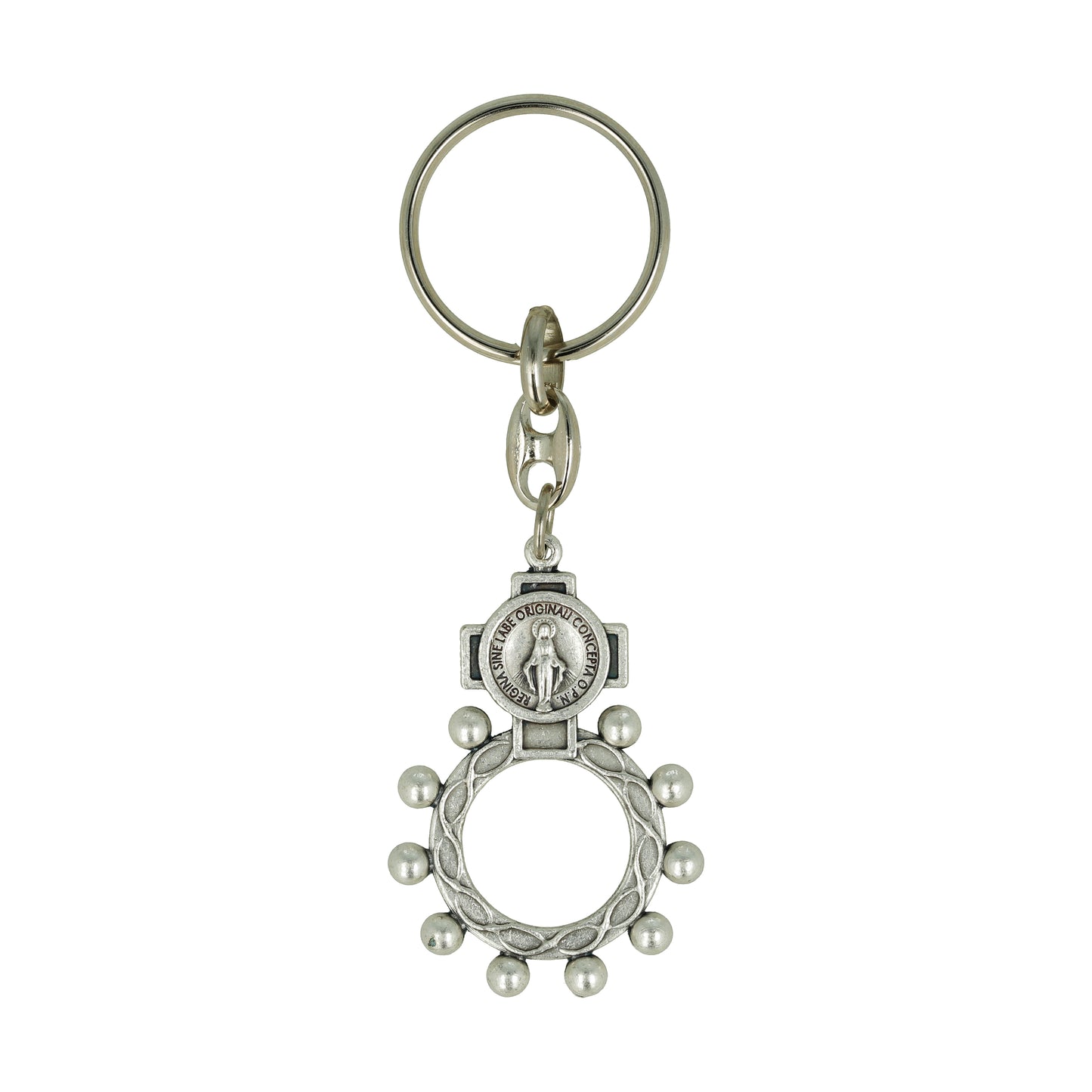 Keychain Rigid Decenario Miraculous Medal. Souvenirs from Italy